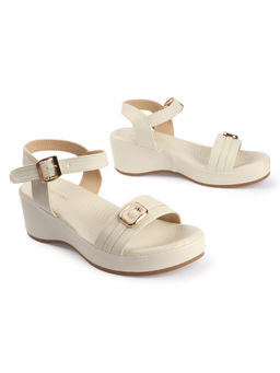 D'Shoe Lounge - Beige Premium Comfort Platform Sandals