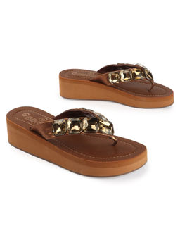 D'Shoe Lounge - Luxe Crystal Strap Comfort Wedges Sandal