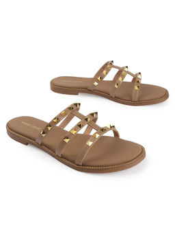 D'Shoe Lounge - Gold Stud Detail Flats