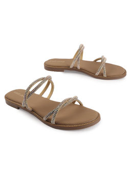 D'Shoe Lounge - Embellished Flat Slippers