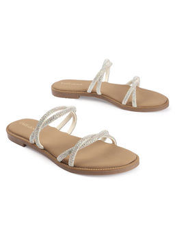 D'Shoe Lounge - Embellished Flat Slippers