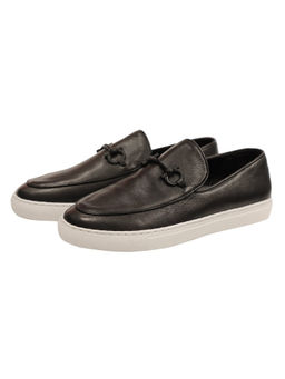 SHUTIQ - Darla Coal Black Lather Sneakers