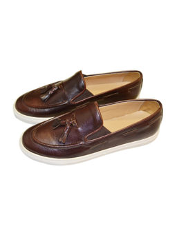 SHUTIQ - Kiltie Burgundy Sneakers