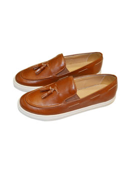 SHUTIQ - Kiltie Tan Sneakers