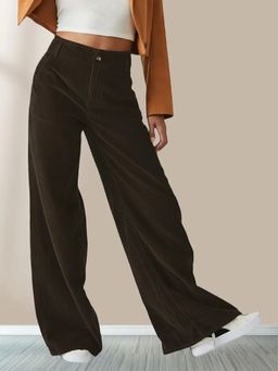 Outzidr - Brown Straight Leg Trouser