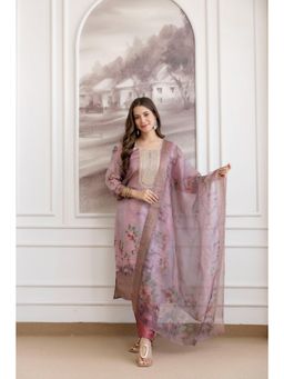 Gahan - Printed Embroidered Jacquard Kurta with Pant & Dupatta