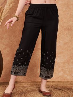 Gahan - Floral Zari Embroidered Palazzo