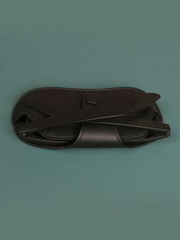 The House Of Ganges - Jace Vegan Leather Sunglass Case Vanta Black (S)