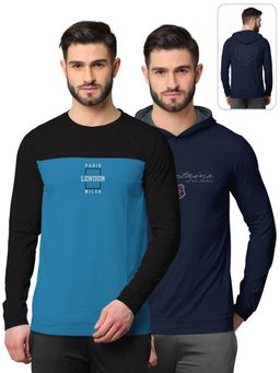 BULLMER - Printed Full Sleeve Sweatshirts For Men Multi-color (Pack of 2)