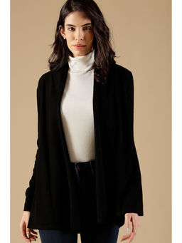 Gipsy - Black Regular Fit Acrylic Short Cardigan