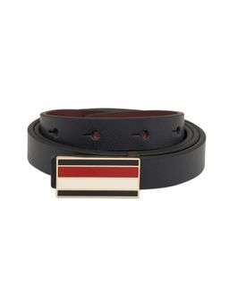 Tommy Hilfiger - Womens Leather Reversible Belt Pansy - Navy Blue