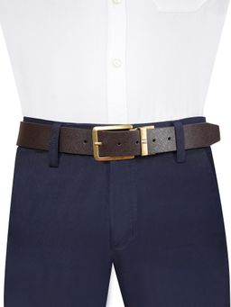 Tommy Hilfiger - Mens Leather Reversible Belt Otterup - Brown & Black