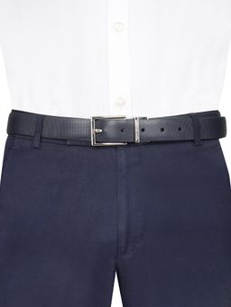 Tommy Hilfiger - Mens Leather Reversible Belt Glebe - Navy Blue & Tan