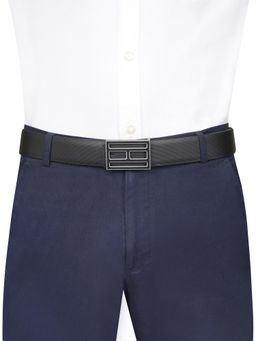 Tommy Hilfiger - Mens Leather Reversible Belt Crab - Black & Brown