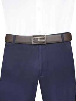 Tommy Hilfiger - Mens Leather Reversible Belt Crab - Brown & Tan