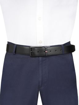 Tommy Hilfiger - Mens Leather Reversible Belt Barclays - Black & Olive