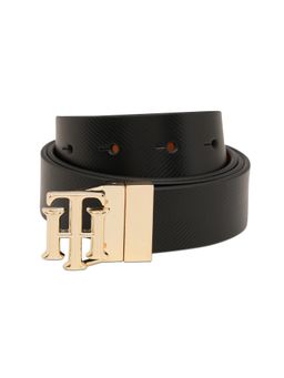 Tommy Hilfiger - Womens Leather Reversible Belt Aizen - Black & Tan