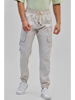 Snitch - Men Grey Solid Cargo