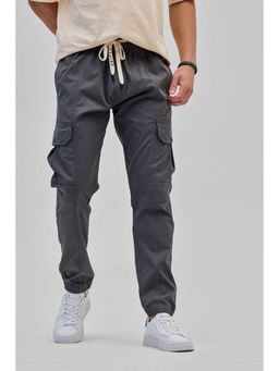 Snitch - Men Grey Solid Cargo
