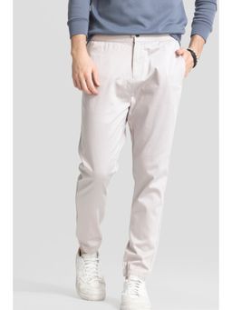 Snitch - Men White Solid Joggers