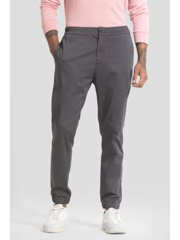 Snitch - Men Grey Solid Joggers