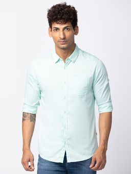Spykar - Green Full Sleeves Shirt For Men