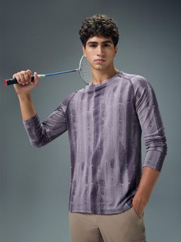 Technosport - Men Jacquard Slim Fit Round Neck Sports T-Shirt with Double Cool