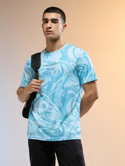 Technosport - Men Printed Slim Fit Round Neck Sports T-Shirt with Technocool+