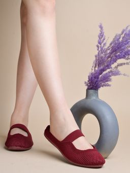 Shoetopia - Comfortable Cozy & Chic Flat Cherry Mules For Girls