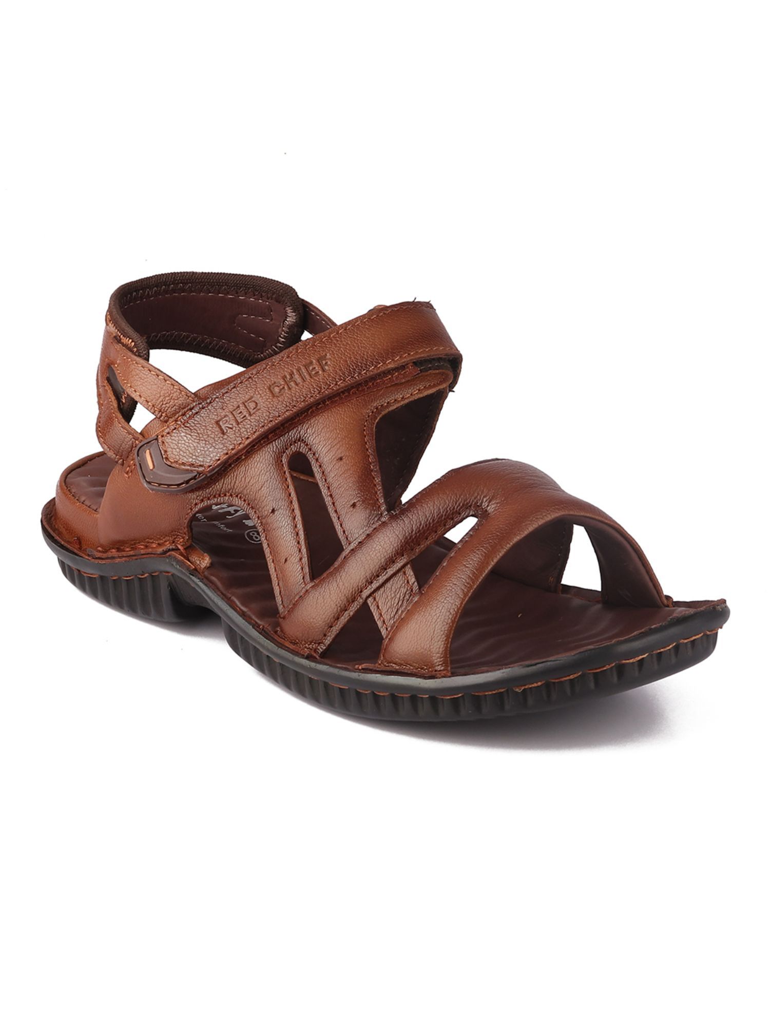 Red Chief Brown Casual Textured Sandals 