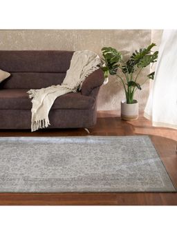 Welspun - Wonder Full Polyester 981Gsm Machine Tufted with Traditional Design Carpet - Grey