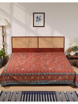 Fabindia - Red Gulzar Printed Cotton Bed Cover