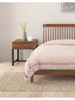 Fabindia - Coral Hand Block Printed Cotton Double Quilt