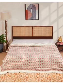 Fabindia - Red Nazm Hand Block Printed Cotton Quilt