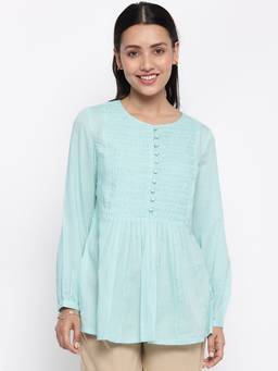Fabindia - Cotton Pintuck Top