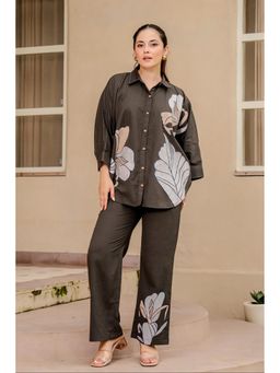 Autumnlane - Women Floral Printed Co-Ord Set- Black