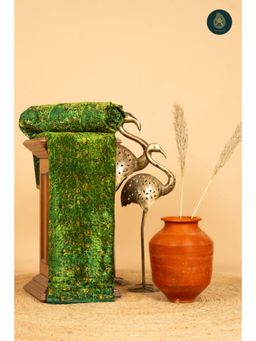 Ethnic Elements - Green Ajrakh Velvet Anitique Eden Radiance Unstitched Kurta