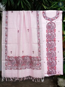 Ethnic Elements - Cotton Pink Unstitched Dress Material