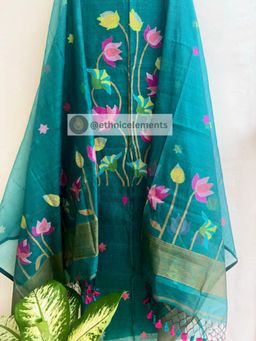 Ethnic Elements - Muslin Blue Unstitched Dress Material