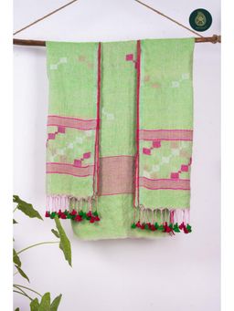 Ethnic Elements - Linen Green Unstitched Dress Material