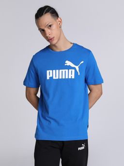 Puma - Essentials Logo Mens Blue T-shirt
