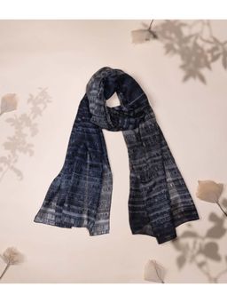 UNALLUME BY NISHA - Navy Nightscape Silk Scarf