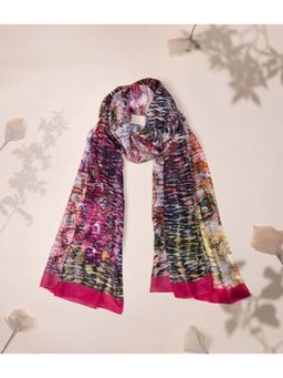 UNALLUME BY NISHA - Skyline Blooms Silk Scarf