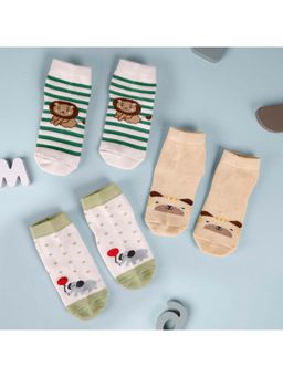 Kicks and Crawl - The Safari Tribe Flat Socks (Pack of 3)