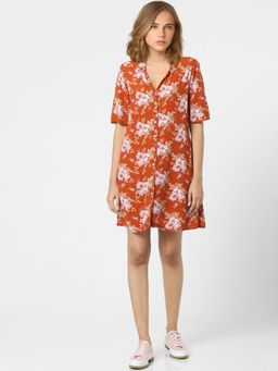 ONLY - Women Printed Brown Dress