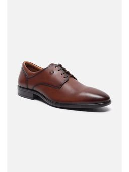 Louis Philippe - Men Brown Leather Lace Up Derbies