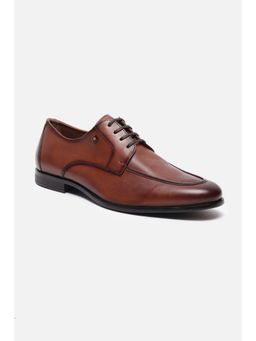 Louis Philippe - Men Brown Leather Lace Up Derbies