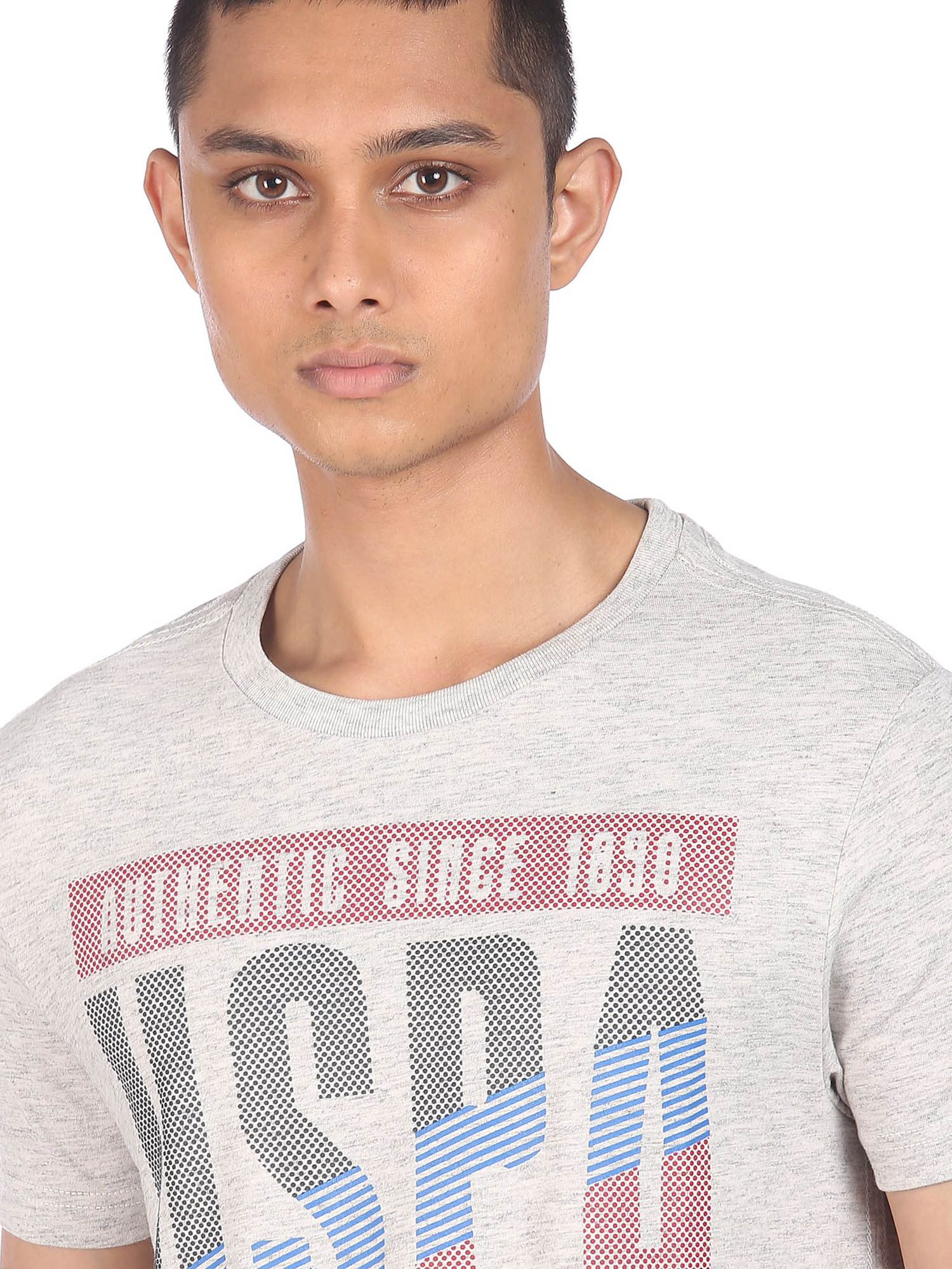 Buy U.S. POLO ASSN. Men Grey Crew Neck 