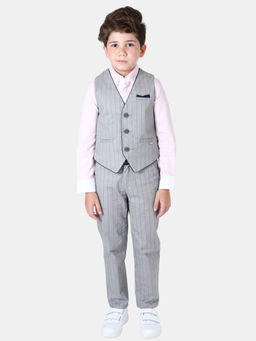 One Friday - Grey Stripes Waist Coat