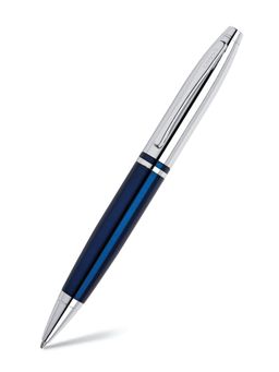Cross - Calais Chrome & Blue Lacquer Ballpoint Pen